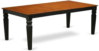 East West Furniture LGAV9-BCH-W 9 Piece Dining Room Furniture Set Includes a Rectangle Kitchen Table with Butterfly Leaf and 8 Dining Chairs, 42x84 Inch, Black & Cherry