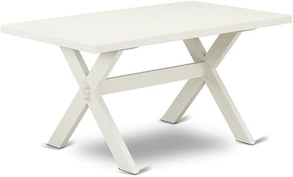 East West Furniture XT026 X-Style Modern Dining Table - a Rectangle Kitchen Table Top with Stylish Legs, 36x60 Inch, Multi-Color