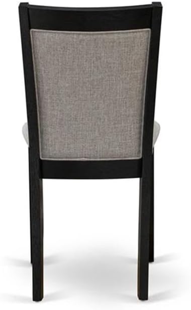 East West Furniture X697MZ606-5 5 Piece Kitchen Table Set for 4 Includes a Rectangle Dining Table with X-Legs and 4 Shitake Linen Fabric Parson Dining Chairs, 40x72 Inch, Multi-Color