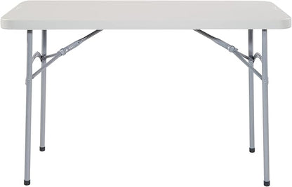 Office Star Resin Multipurpose Rectangle Folding Table for Indoor or Outdoor Use, 4 Feet x 2 Feet