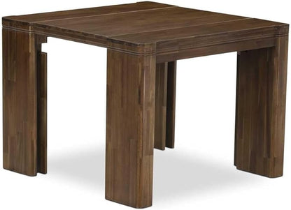 X07FO-BC8-18 - 10 Pieces Modern Dining Set contains an Extendable Rectangle Kitchen Table, 1 Coffee Table, 7 Dining Chairs and 1 Modern Bench, 39x120 Inch, Antique Walnut