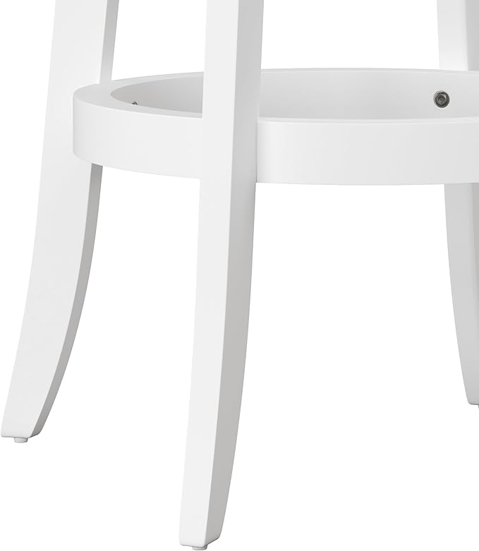 HILLSDALE Presque ISLE Wood Counter Height Swivel Stool White