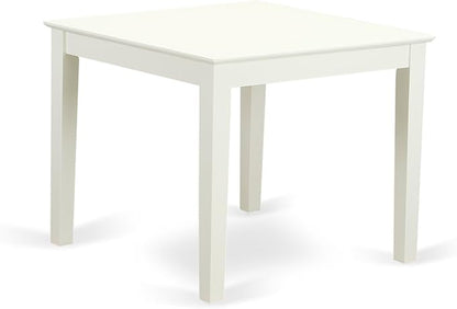 East West Furniture OXEL3-LWH-07 3 Piece Kitchen Table Set for Small Spaces Contains a Square Dining Room Table and 2 Gray Linen Fabric Upholstered Chairs, 36x36 Inch, Linen White
