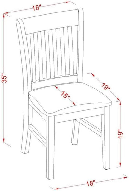 East West Furniture PSNO5C-MAH-C 5 Piece Dinette Set Includes a Rectangle Dining Room Table with Butterfly Leaf and 2 Linen Fabric Dining Chairs with 2 Benches, 32x60 Inch, Mahogany