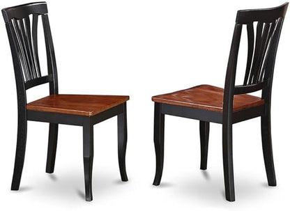 East West Furniture LGAV9-BCH-W 9 Piece Dining Room Furniture Set Includes a Rectangle Kitchen Table with Butterfly Leaf and 8 Dining Chairs, 42x84 Inch, Black & Cherry