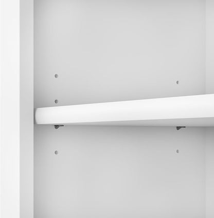 Bush Furniture Somerset 5 Shelf Bookcase in White, Tall Bookshelf, Large Book Shelf for Living Room, Home Office, or Entryway