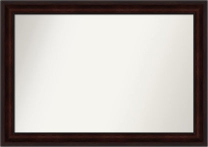 Amanti Art Silver Bathroom Mirror for Over Sink, 28x40 Classic Honey Silver Rectangle Vanity Mirror, Large Casual Frame, Hangs Horizonally and Vertically, Bathroom Wall Decor, Non-Beveled Edge