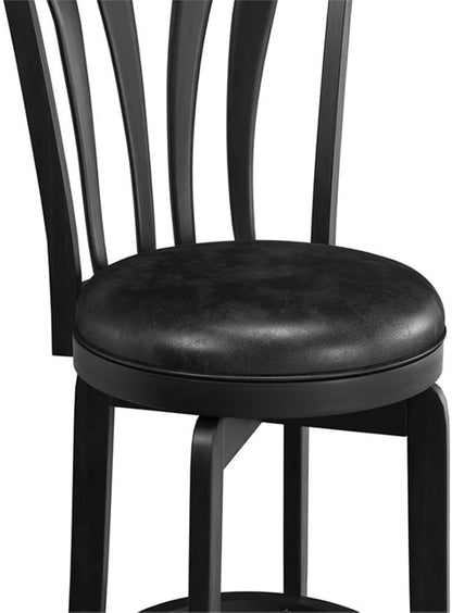 Hillsdale Savana Wood Kitchen Counter Height Stool, 29.5" High, Black