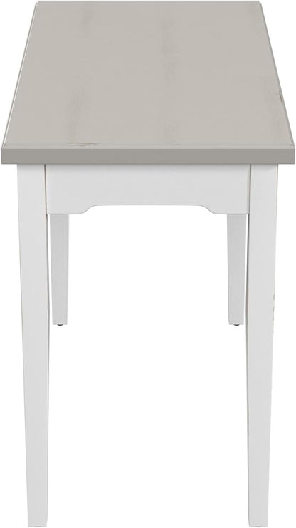 Hillsdale Furniture Clarion, Gray Wood Top/Sea White Base Desk/Table, Distressed