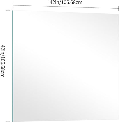KOCUUY Large Frameless Mirror,42x42 Inch Square Bathroom Vanity Mirror for Over Sink, Upgraded Shatterproof Unframed Design for Bedroom, Living Room, Entryway