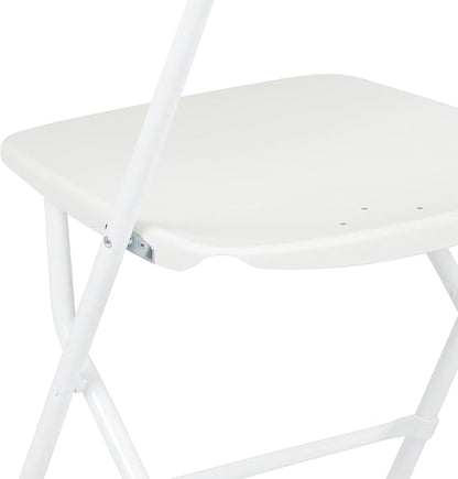 Flash Furniture Hercules Series Plastic Folding Chair - White - 4 Pack 650LB Weight Capacity Comfortable Event Chair-Lightweight Folding Chair