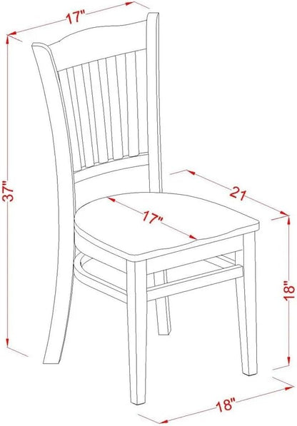 East West Furniture AMGR3-LWH-W 3 Piece Dinette Set for Small Spaces Contains a Round Kitchen Table with Pedestal and 2 Dining Room Chairs, 36x36 Inch, Linen White