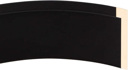OVALCREST - Oval Wooden Beveled Wall Mirror for Home Decor, Bathroom, Vanity, Bedroom, Living Room, Hallway - London Style (Matte Black) 13.1 x 17.1