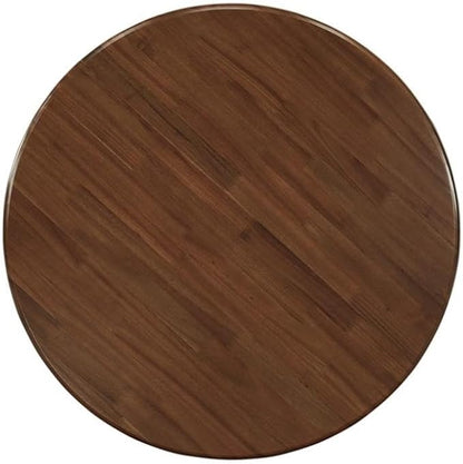 East West Furniture ANDA3-AWA-23 3 Piece Dining Set Contains a Round Kitchen Table with Pedestal and 2 Polyester Fabric Upholstered Parson Chairs, 36x36 Inch, Antique Walnut