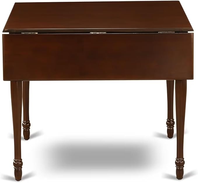 East West Furniture MZDA5-MAH-W 5 Piece Kitchen Table & Chairs Set Includes a Rectangle Dining Table with Dropleaf and 4 Dining Room Chairs, 36x54 Inch, Mahogany