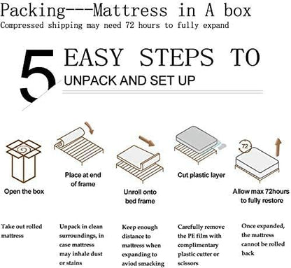 Vesgantti 8 Inch Multilayer Hybrid Twin XL Mattress - Multiple Sizes & Styles Available, Ergonomic Design with Memory Foam and Pocket Spring, Medium Firm Feel, White