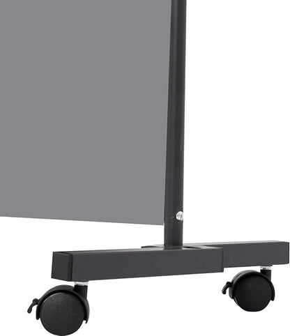 Room Divider Portable 22'' Partition Room Dividers and Folding Privacy Screens Single Panel Wall Divider for Room Separation, Freestanding Fabric Room Divider Panel with Wheel for Home Office Hospital