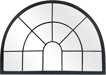 WAMIRRO Arched Window Pane Mirror Decor,Farmhouse Mantel Mirrors for Fireplace/Living Room,28"X20"…