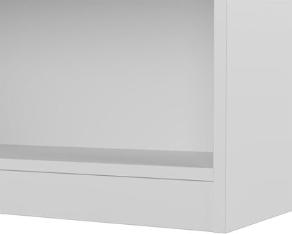 Bush Furniture Universal 25W Tall 5 Shelf Bookcase in White, Vertical Storage and Display Bookshelf for Home Office or Living Room Organization