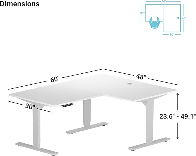 Standing Desk: FLT-05, DT-3030-DC, DT-4830-DC, DA-10-Black