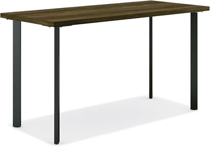 HON Coze Home Office Desks, Sturdy Table Computer Desk, 54", Walnut Top, Black Base