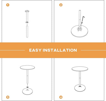 FDW Pub Table 40 Inch Height Cocktail Table Round Bistro Bar Table for Home and Kitchen Dining