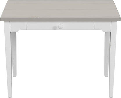 Hillsdale Furniture Clarion, Gray Wood Top/Sea White Base Desk/Table, Distressed