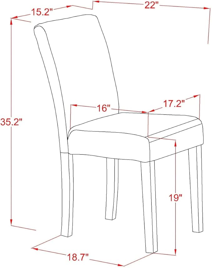 East West Furniture VAAB9-LWH-02 9 Piece Dining Room Set Includes an Oval Wooden Table with Butterfly Leaf and 8 Light Beige Linen Fabric Parson Dining Chairs, 40x76 Inch, Linen White