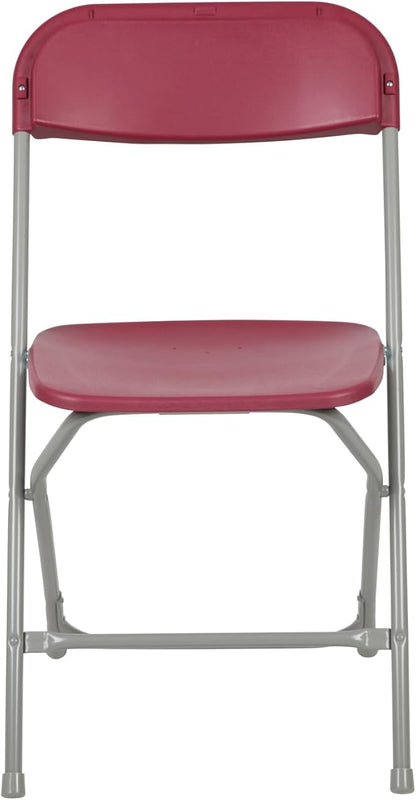Flash Furniture Hercules Series Plastic Folding Chair - Red - 650LB Weight Capacity Comfortable Event Chair - Lightweight Folding Chair