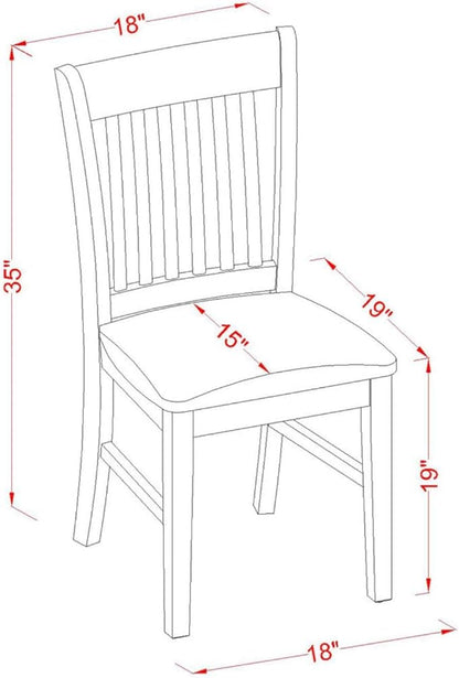 East West Furniture PSNO5-MAH-C 5 Piece Kitchen Table & Chairs Set Includes a Rectangle Dining Table with Butterfly Leaf and 4 Linen Fabric Dining Room Chairs, 32x60 Inch, Mahogany