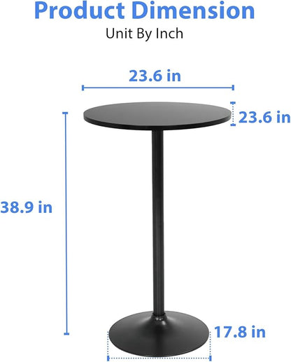 FDW Modern Bar Table 2 Set 40" Height Kitchen Dining Table Round Pub Table Hydraulic Dining Room Home Kitchen Table Bar Top Table Tall Table