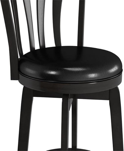 Hillsdale Savana Wood Bar Height Kitchen Stool, 29.5" High, Black