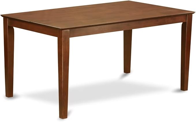 East West Furniture CAML6C-MAH-W 6 Piece Modern Dining Table Set Contains a Rectangle Wooden Table and 4 Wooden Chairs with a Bench, 36x60 Inch, Mahogany