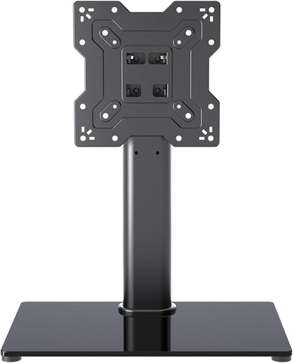 Universal TV Stand Base, Table Top TV Stand for 17-43 Inch LCD/LED TVs, Height Adjustable Monitor Mount Stand with Tempered Glass Base Holds up to 88lbs VESA 200x200mm, TS103