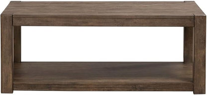 Liberty Furniture Broadmore Living Room Rectangular Cocktail Table - Cobblestone Brown