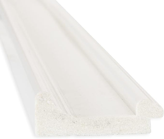Amanti Art White Bathroom Mirror for Over Sink, 26x22 Ridge White Rectangle Vanity Mirror, Small Traditional Frame, Hangs Horizonally and Vertically, Bathroom Wall Decor, Beveled Edge from WI, USA