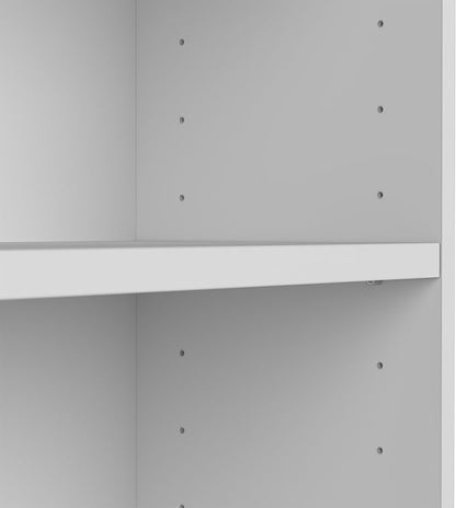 Bush Furniture Universal 17W Narrow 5 Shelf Bookcase in White, Tall Skinny Bookshelf for Home Office Storage or Living Room Organization