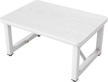Step Stool, Small Step Stool for Adults, Wood and Metal Foot Stool, One Stepping Stool for Bedside Sofa Side, 400 LBS Load Heavy Duty Step, White