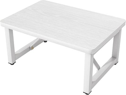 Step Stool, Small Step Stool for Adults, Wood and Metal Foot Stool, One Stepping Stool for Bedside Sofa Side, 400 LBS Load Heavy Duty Step, White