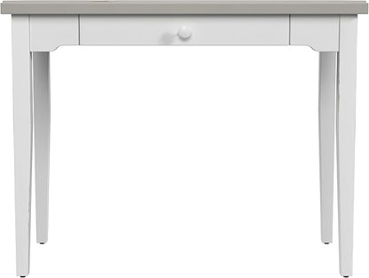 Hillsdale Furniture Clarion, Gray Wood Top/Sea White Base Desk/Table, Distressed