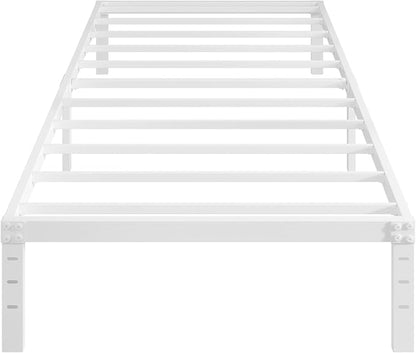 12 Inch Twin XL Bed Frames, Heavy Duty Metal Bed Frame Twin XL, No Box Spring Needed, Easy Assembly, Noise-Free, White