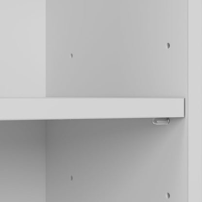 Bush Furniture Tall 5 Shelf Bookcase, Large Open Bookshelf, Sturdy Display Cabinet for Living Room or Home Office, Cabot Collection, White
