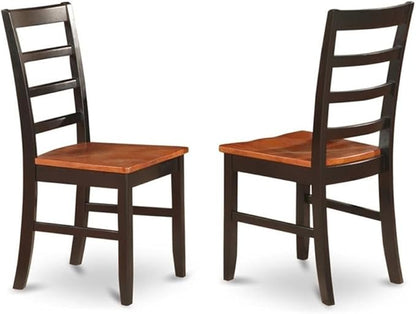 East West Furniture LGPF9-BCH-W 9 Piece Modern Dining Table Set Includes a Rectangle Wooden Table with Butterfly Leaf and 8 Dining Chairs, 42x84 Inch, Black & Cherry
