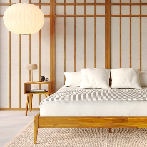 Dinkee Basic Bed Frame Without headboard - Caramel -Full