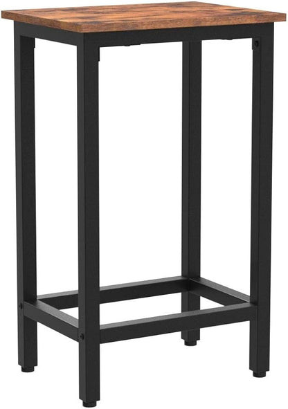 HOOBRO Bar Stools, Set of 2 Bar Chairs with Footrest, Black Steel Frame, Adjustable Feet, for Living Room, Dining Room, Kitchen, Industrial Design, Rustic Brown BF65BY01G1