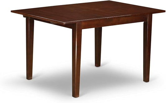 East West Furniture MLCL3-MAH-W 3 Piece Dining Table Set for Small Spaces Contains a Rectangle Dining Room Table with Butterfly Leaf and 2 Wooden Seat Chairs, 36x54 Inch, Mahogany