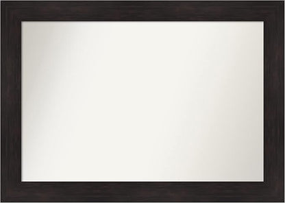 Amanti Art Silver Bathroom Mirror for Over Sink, 26x38 Florence Silver Rectangle Vanity Mirror, Large Casual Frame, Hangs Horizonally and Vertically, Bathroom Wall Decor, Non-Beveled Edge from WI, USA