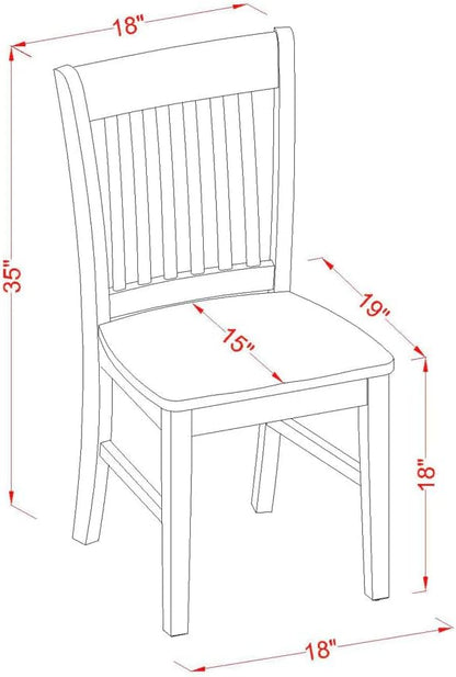 East West Furniture QUNO5-BCH-W 5 Piece Kitchen Table & Chairs Set Includes a Rectangle Dining Table with Butterfly Leaf and 4 Dining Room Chairs, 40x78 Inch, Black & Cherry
