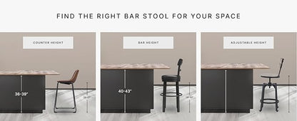 Signature Design by Ashley Gesthaven Solid Wood Frame Counter Height Barstool, Set of 2, Natural/Brown