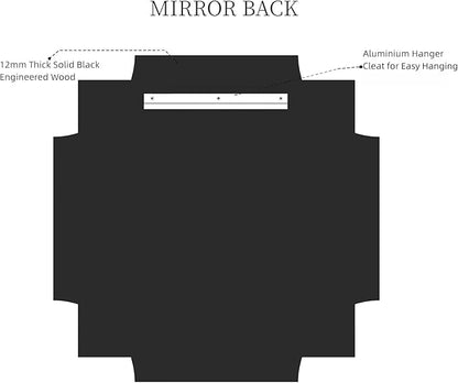 Kelly Miller Gold Framed Mirror for Wall, 26"x26" Gold Square Wall Mirror Vanity Mirror Decorative Mirror Beveled Wall Decor for Bathroom Powder Room Living Room Bedroom Bedside Table Entryway Hallway